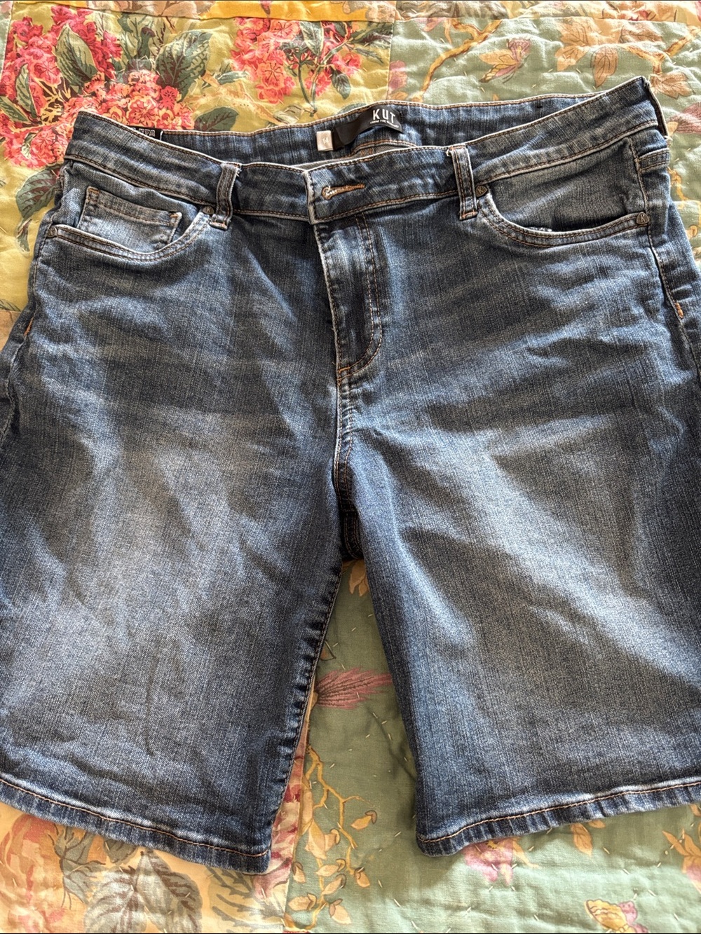 Kut from the Kloth Medium Wash Denim Bermuda Shorts